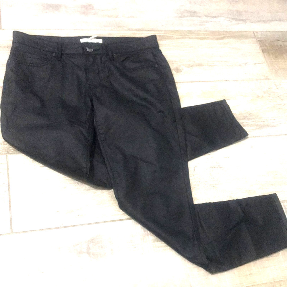 BCBGENERATION Black Night Wax Coated slim fit jeans size 28, like new! - Picture 4 of 10